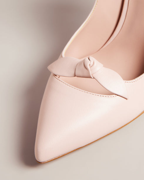 TELIAH-Shoes-Make a lasting impression with the chic and sophisticated TELIAH heels. Their top grain leather construction offers durability and comfort, while the bow embellishment adds a touch of elegance. Perfect for any special occasion, these heels are easy to slip on and will quickly become your go-to choice for effortlessly cool style.By purchasing this product, you are supporting responsible leather manufacturing through the Leather Working Group. Court heels Top grain leather Closed pointed toe Bow